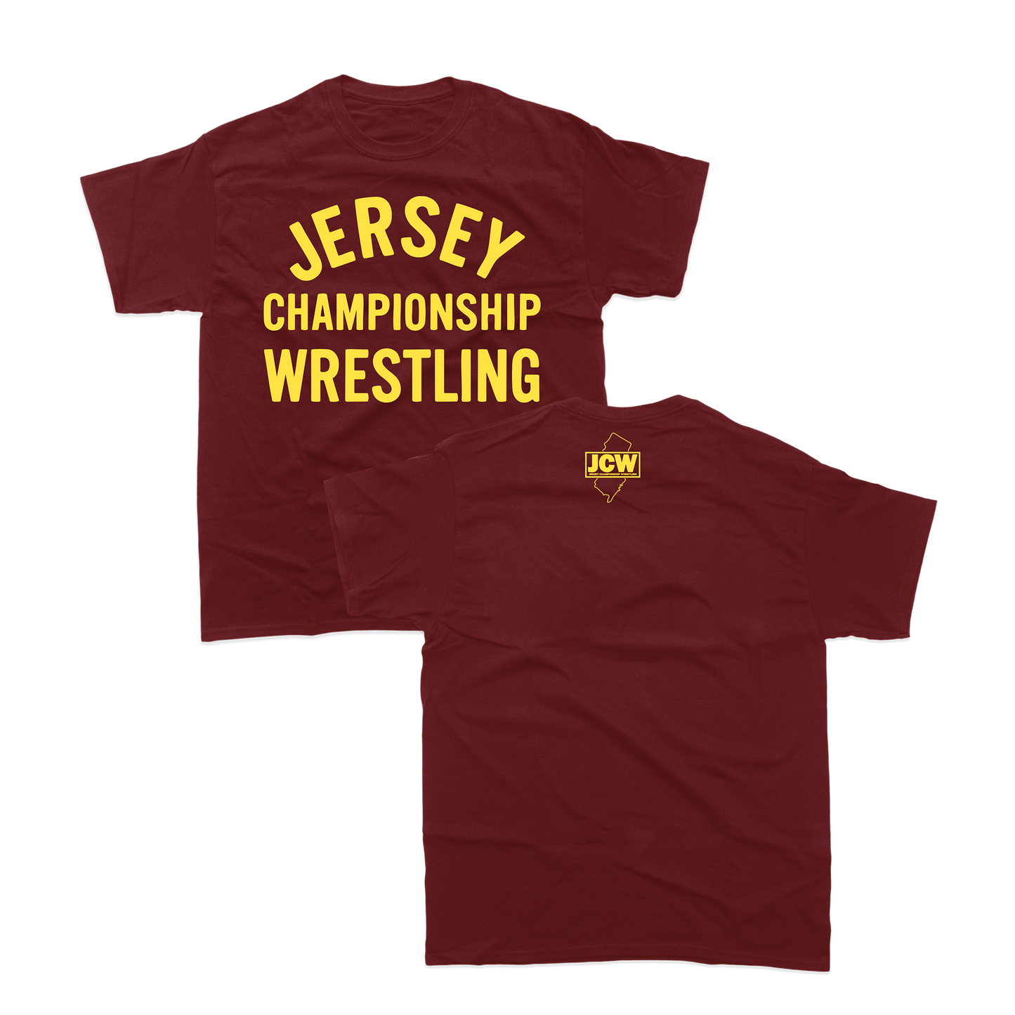 JCW Collegiate T-Shirt Maroon/Gold *Pre-Order*