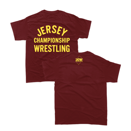 JCW Collegiate T-Shirt Maroon/Gold *Pre-Order*